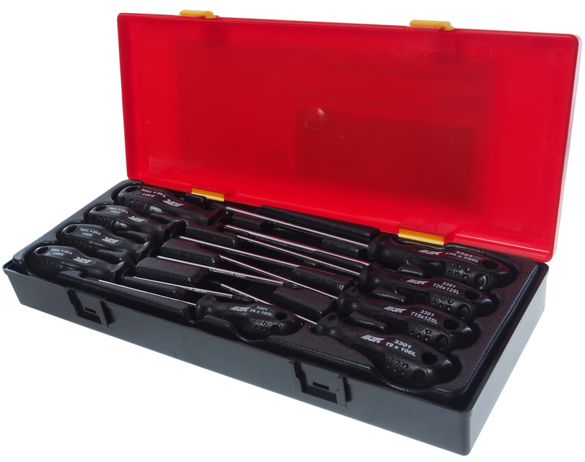 JTC-K7091 НАБОР ОТВЕРТОК TORX T8-T40 В КЕЙСЕ 9 ПРЕДМЕТОВ В КЕЙСЕ