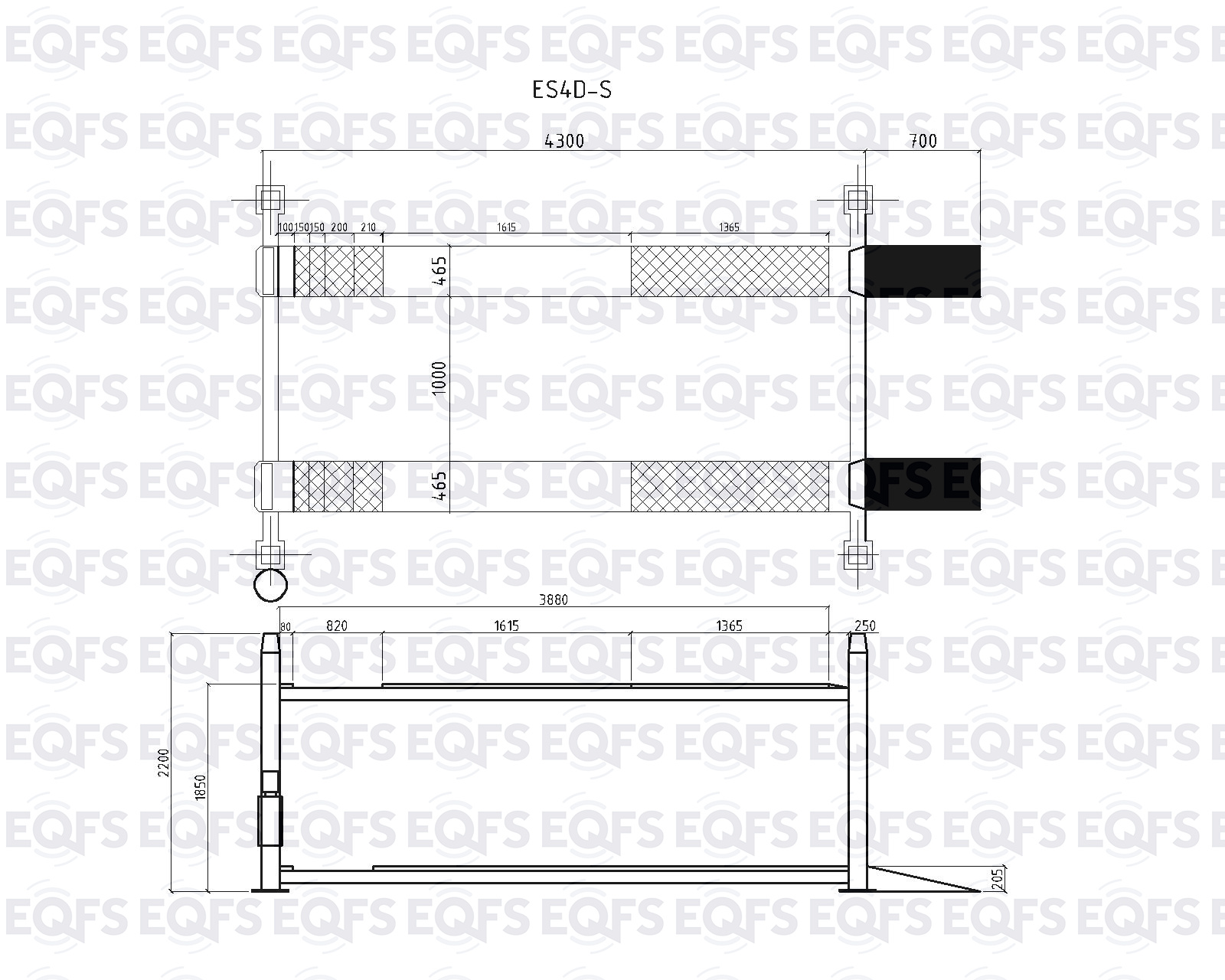 Комплект ES4D-S Подъемник 4-хст. г/п 4,0т,эл/гидр. с трав.+ 6202 Стенд ...
